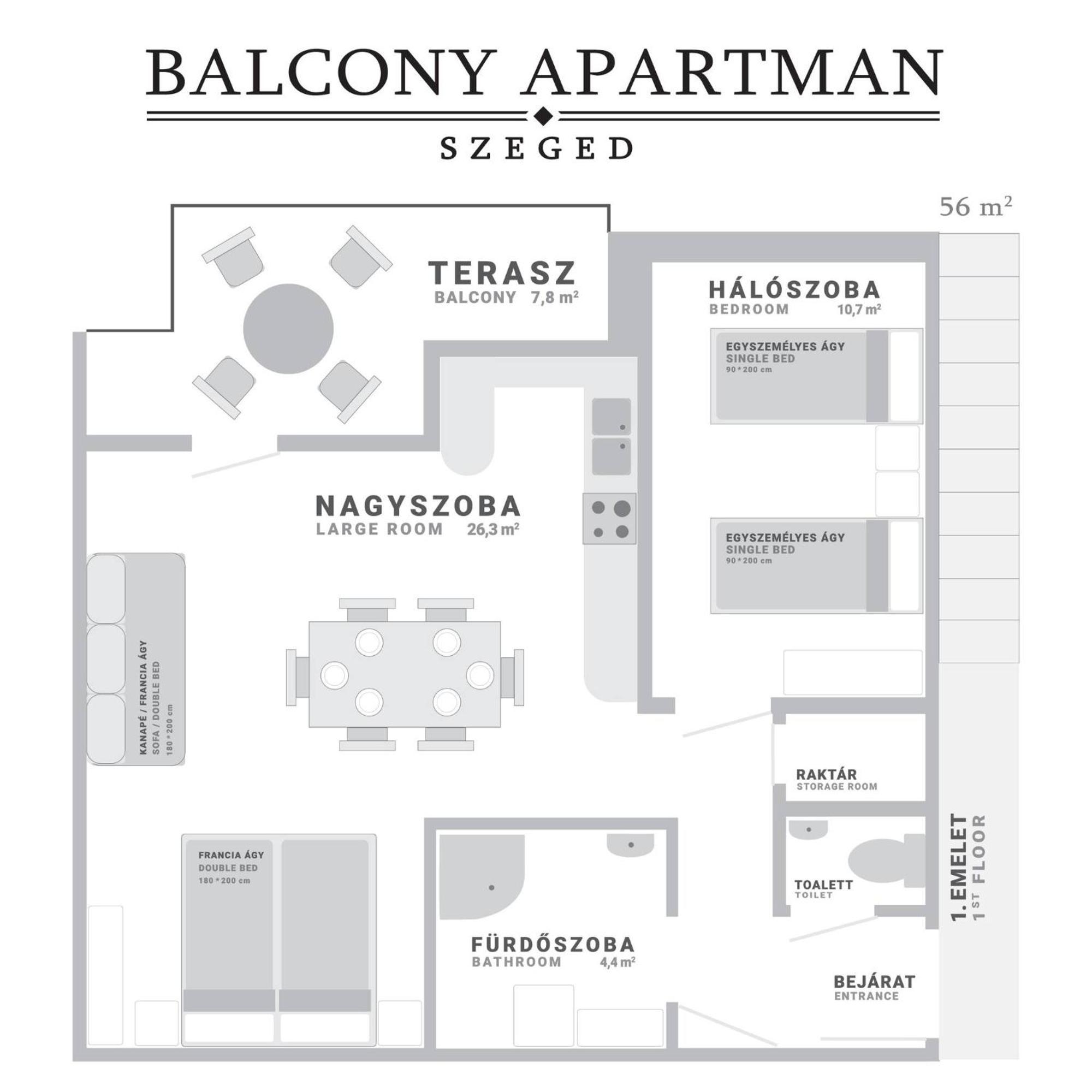 Balcony Apartman Szegedin Exterior foto